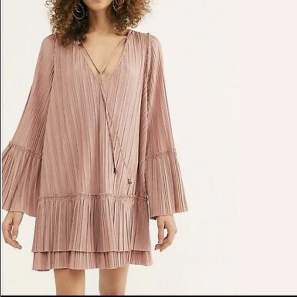 Free People Can’t Help It Clay Pink Mini Dress Medium - Picture 2 of 15